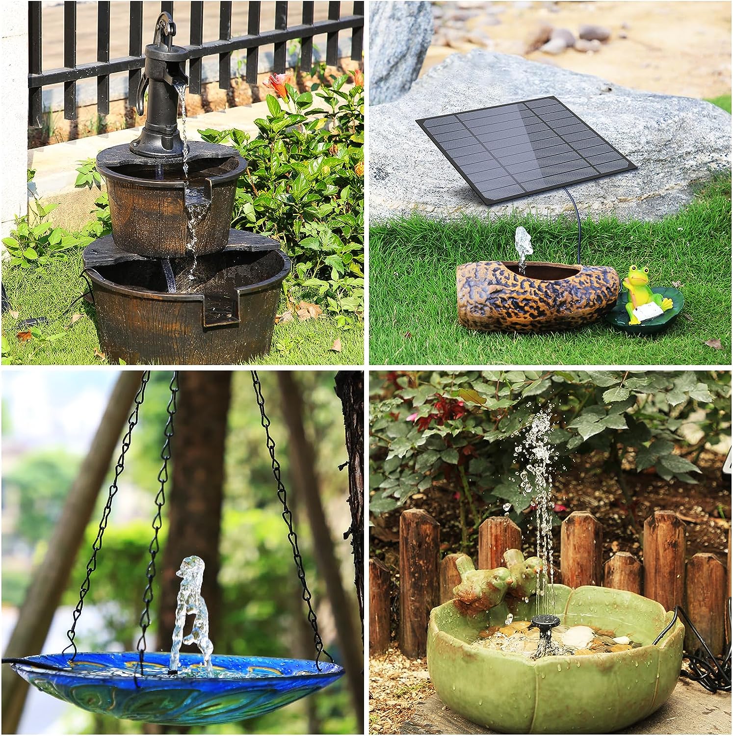 sončna fontana za vrtni ribnik